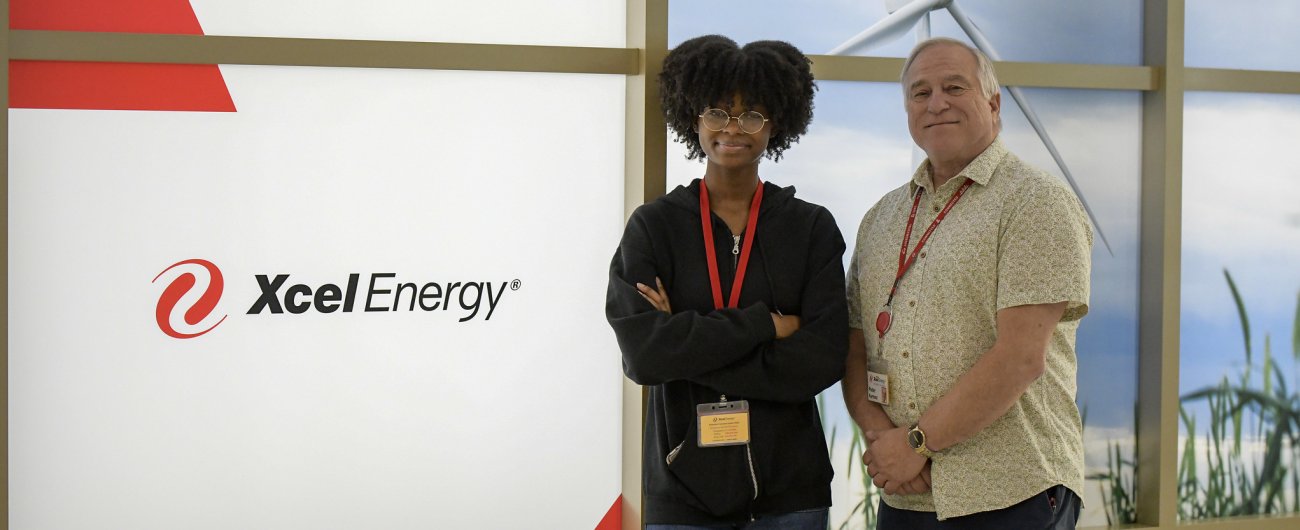 Xcel Energy Step Up intern and supervisor 
